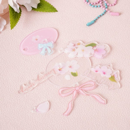 Daiso - Whispers of Spring Acrylic Cherry Blossom Keychain