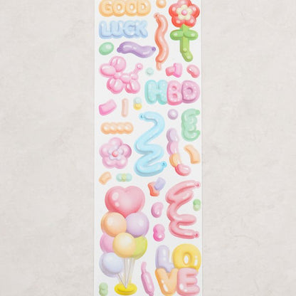 Daiso - 3D Deco Stickers (6 Sheets)