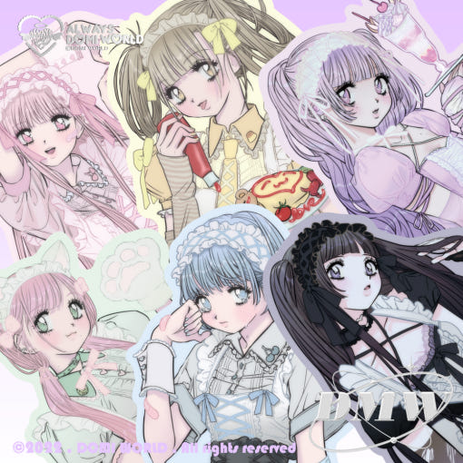 Yondo - Milky Heart Illust Lab Наклейка Книга 2