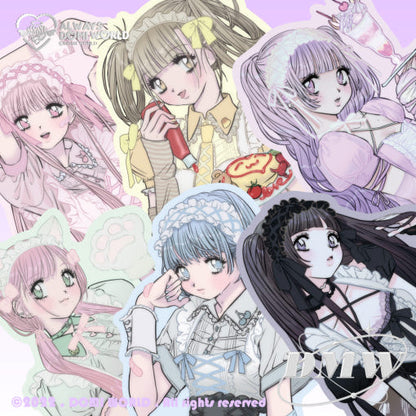 Yondo - Milky Heart Illust Lab Наклейка Книга 2