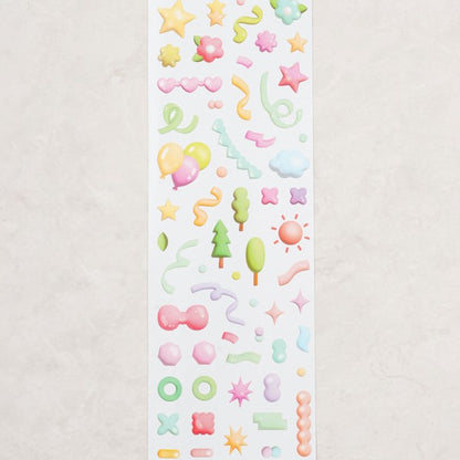Daiso - 3D Deco Stickers (6 Sheets)