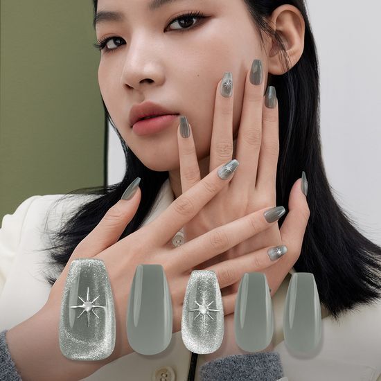 [TWICE Nayeon Pick] Finger Suit - Glass Press On Nails