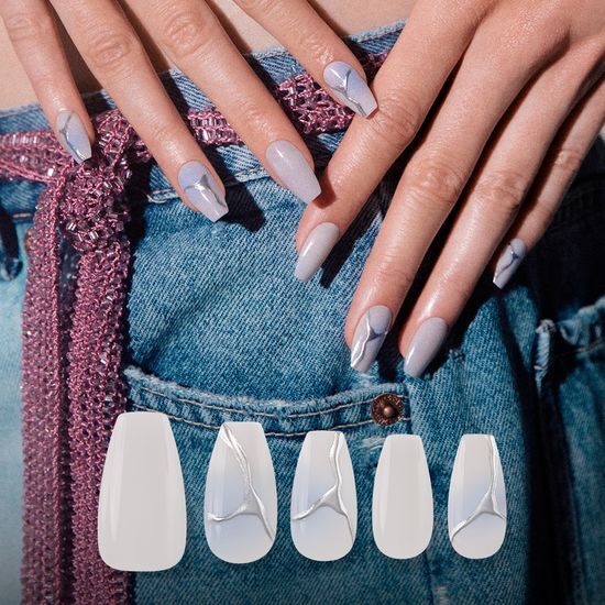 [TWICE Nayeon Pick] Finger Suit - Glass Press On Nails
