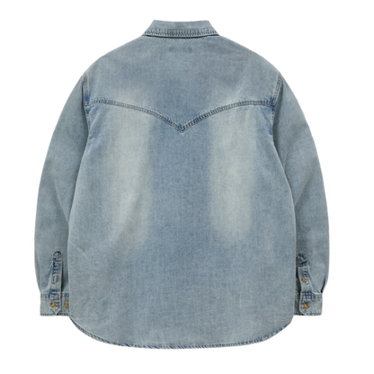 [NCT Jisung Pick] Alien Western denim shirt light blue