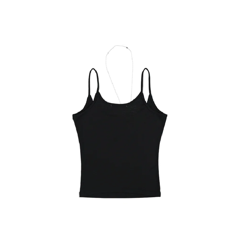 [IVE Wonyoung Pick] Black leopard cross necklace sleeveless