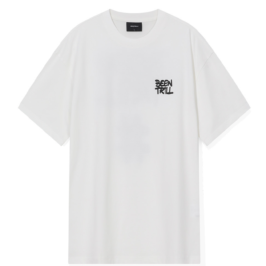 [TXT Subin Pick]BEENTRILL Spray hashtag T-Shirt - OFF WHITE