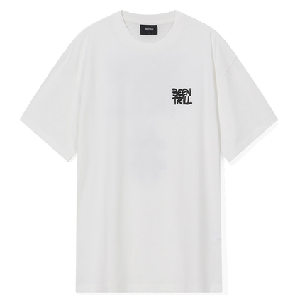 [TXT Subin Pick]BEENTRILL Spray hashtag T-Shirt - OFF WHITE
