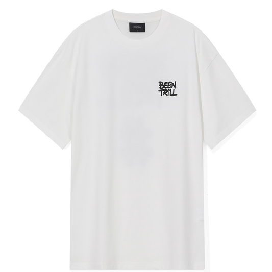 [TXT Subin Pick]BEENTRILL Spray hashtag T-Shirt - OFF WHITE
