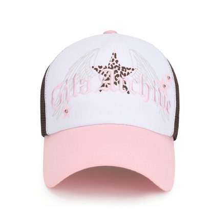 [RedVelvet Joy Pick] LEOPARD STAR WING MESH CAP_ PK