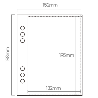 SH Plaza - A5 6 Hole Glitter Binder Sleeves