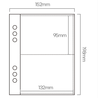 SH Plaza - A5 6 Hole Glitter Binder Sleeves