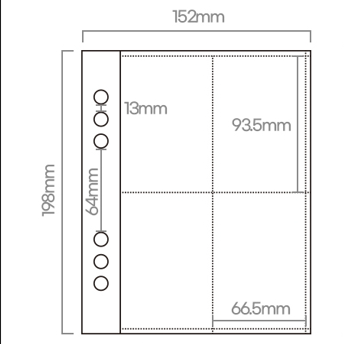 SH Plaza - A5 6 Hole Glitter Binder Sleeves