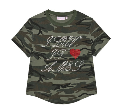 [Hearts 2 Hearts Ian] AMES HOTFIX CROP TEE CAMO